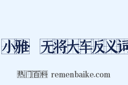 小雅·无将大车反义词是什么意思的图片